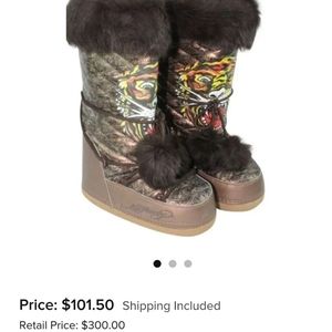 Ed Hardy Brown Bear Boots